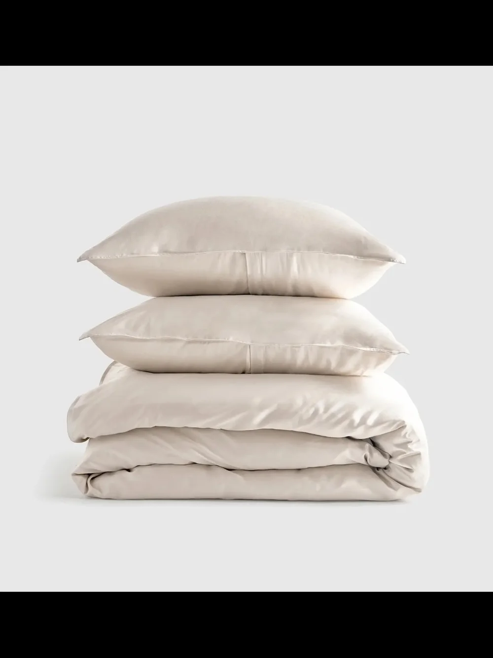 Quince Organic Bamboo Duvet Cover Set 2 Shams Size Full / Queen In Sand,  NWT!